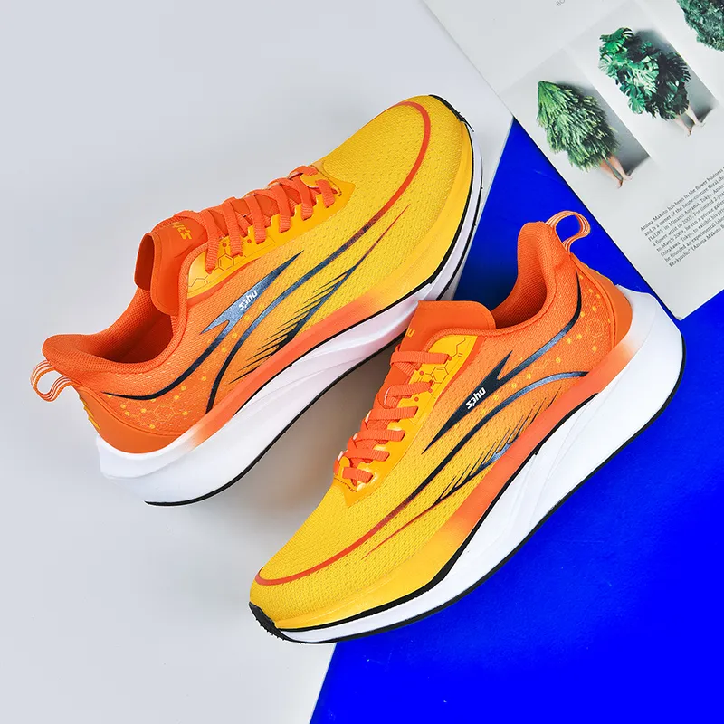 Ncmt Slip Resistant, Abrasion Resistant, Breathable Low Top Carbon Plate Running Shoes Unisex-3