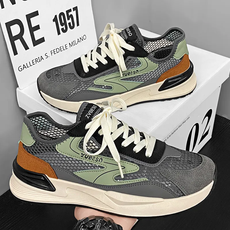 Ncmt Slip Resistant, Abrasion Resistant, Breathable Low Top Running Shoes Men's-8