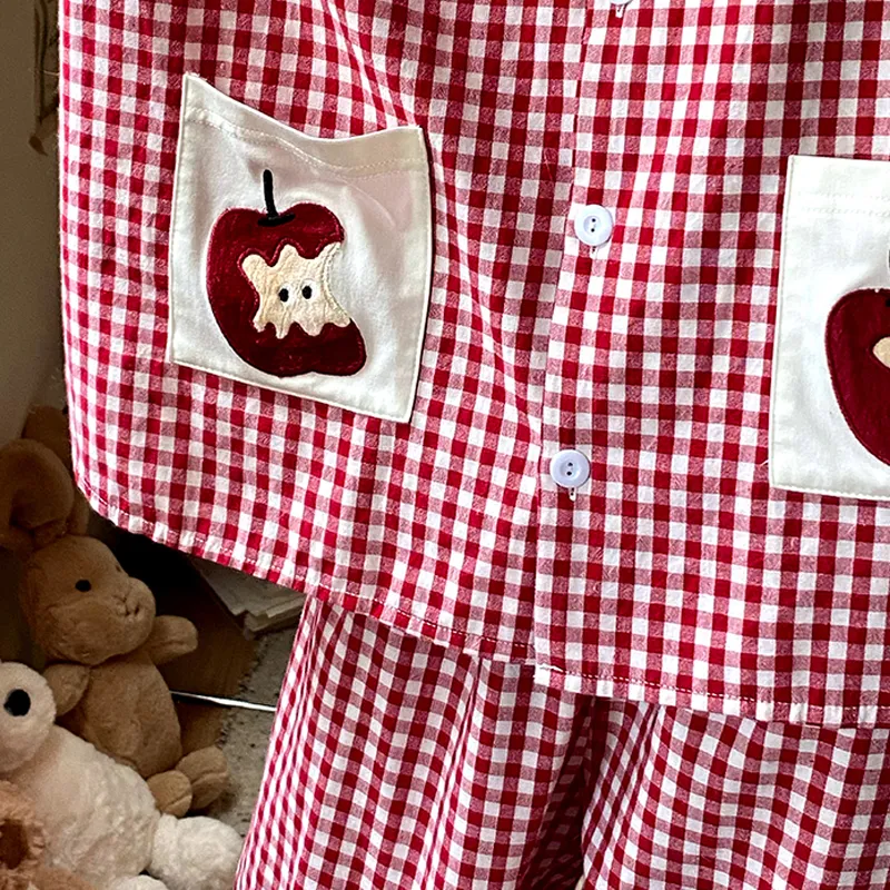 Joycefuuu Bra Pajama Set Women's Red-2