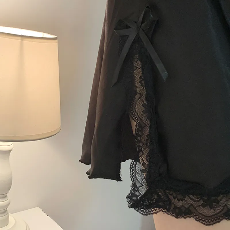 Joycefuuu Bra Nightgown Women's Black-2