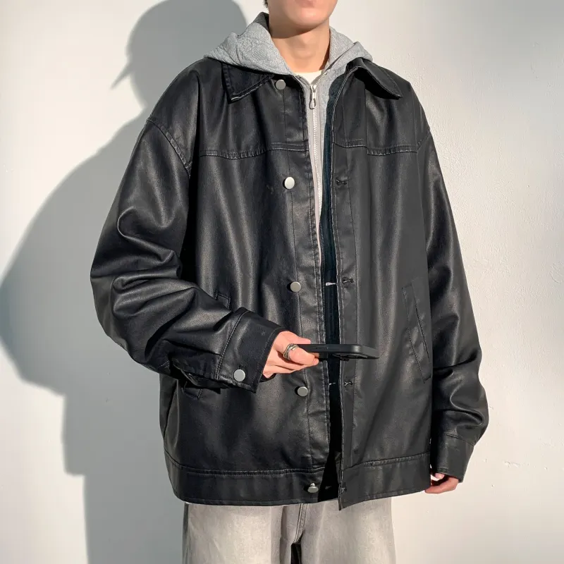 Ang2 Stu Leather Jackets Unisex-11