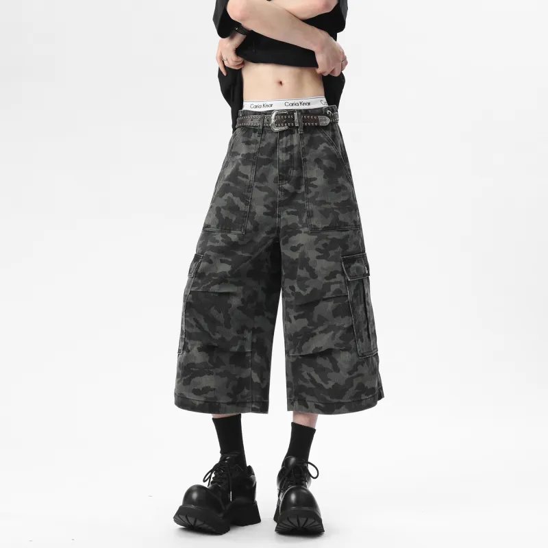 Ang2 Stu Denim Shorts Unisex City Camouflage-4