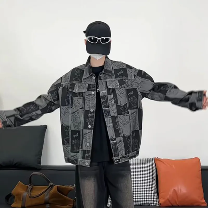 Ang2 Stu Denim Jacket Unisex Black-2