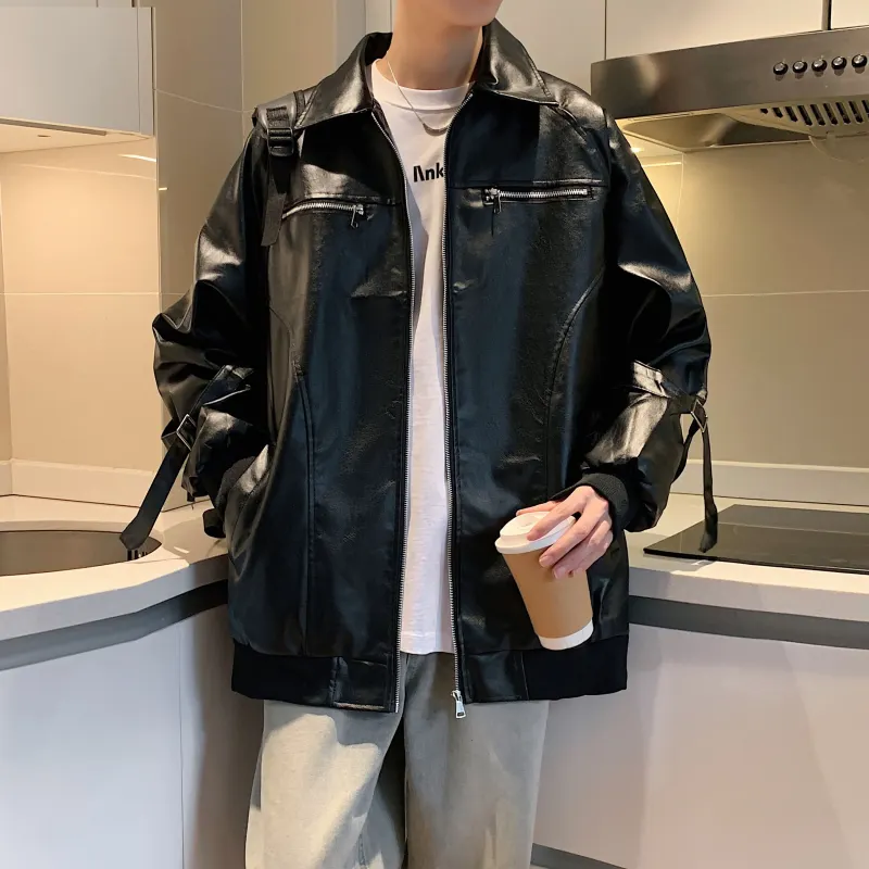 Ang2 Stu Leather Jackets Unisex-4