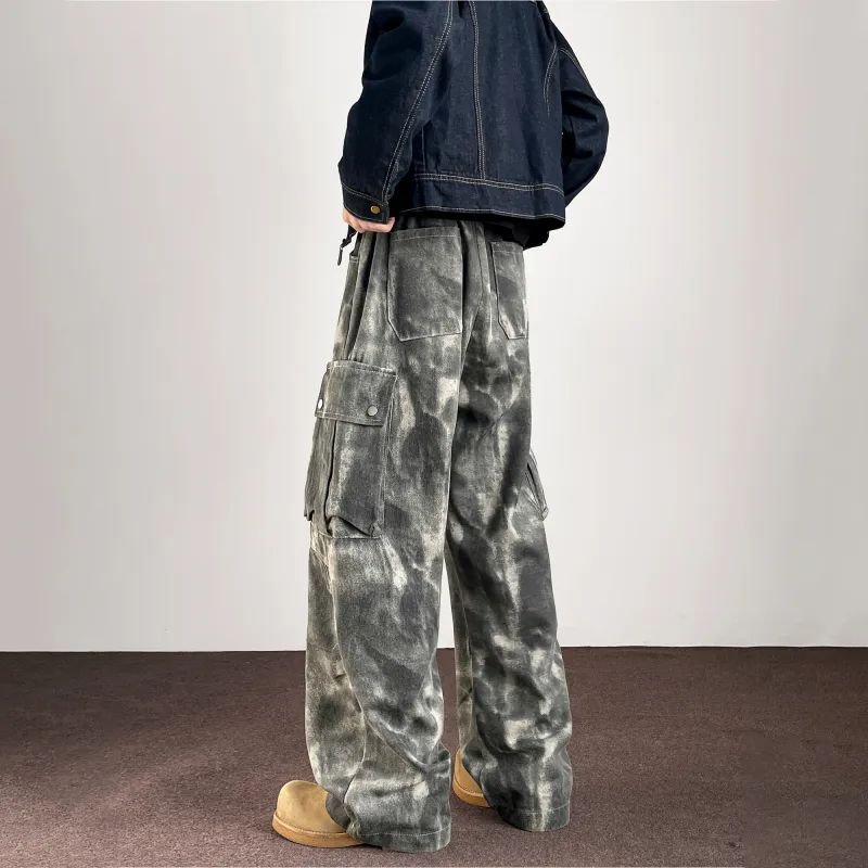 Ang2 Stu Cargo Pants Unisex Tie Dye Camouflage-2