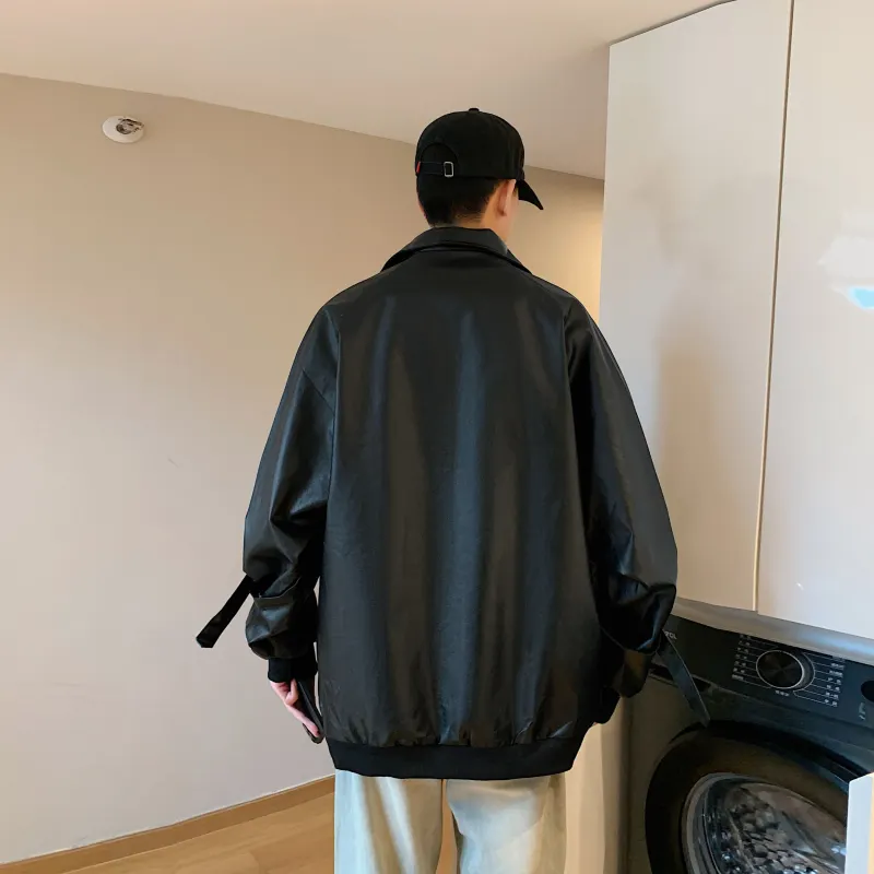 Ang2 Stu Leather Jackets Unisex-5