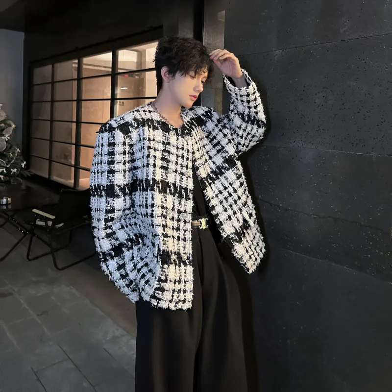 Ang2 Stu Jackets Coats Unisex Black White-6