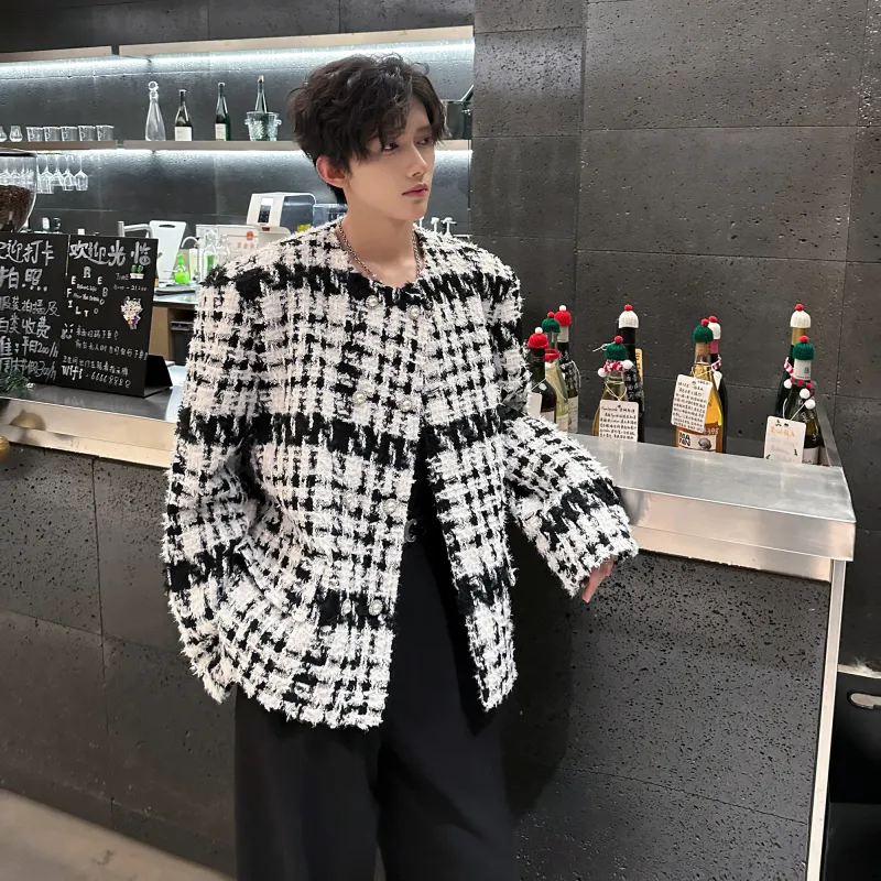 Ang2 Stu Jackets Coats Unisex Black White-5