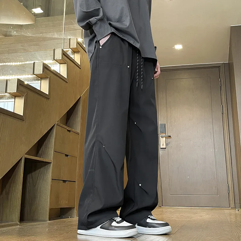 Ang2 Stu Casual Pants Unisex Black-2