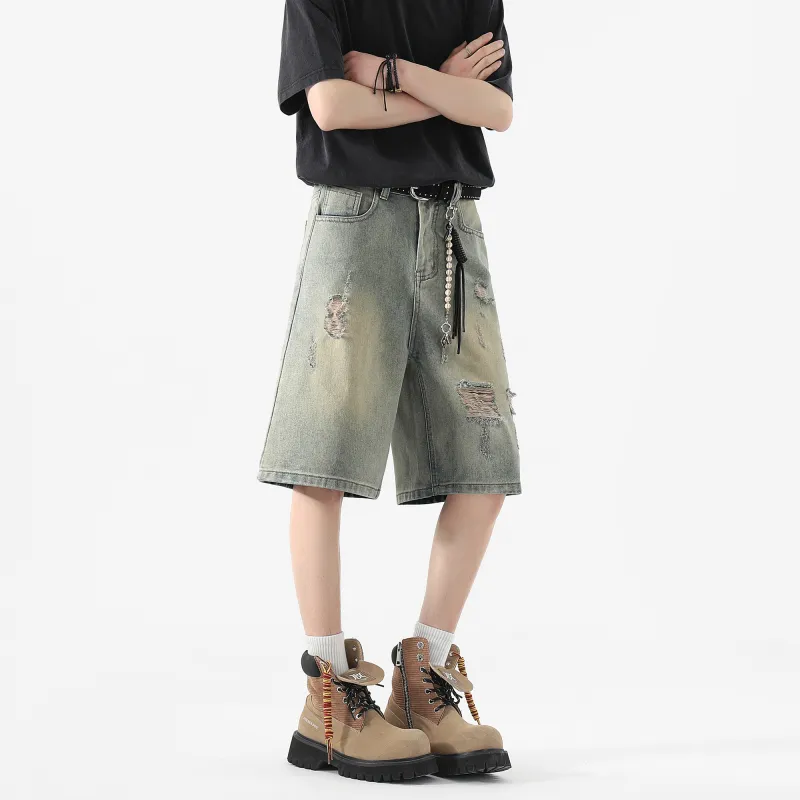 Ang2 Stu Denim Shorts Unisex-4