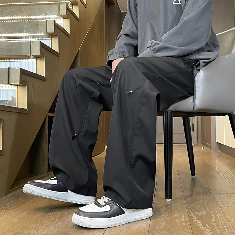 Ang2 Stu Casual Pants Unisex Black-3