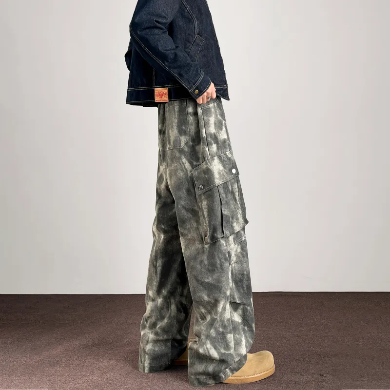 Ang2 Stu Cargo Pants Unisex Tie Dye Camouflage-1
