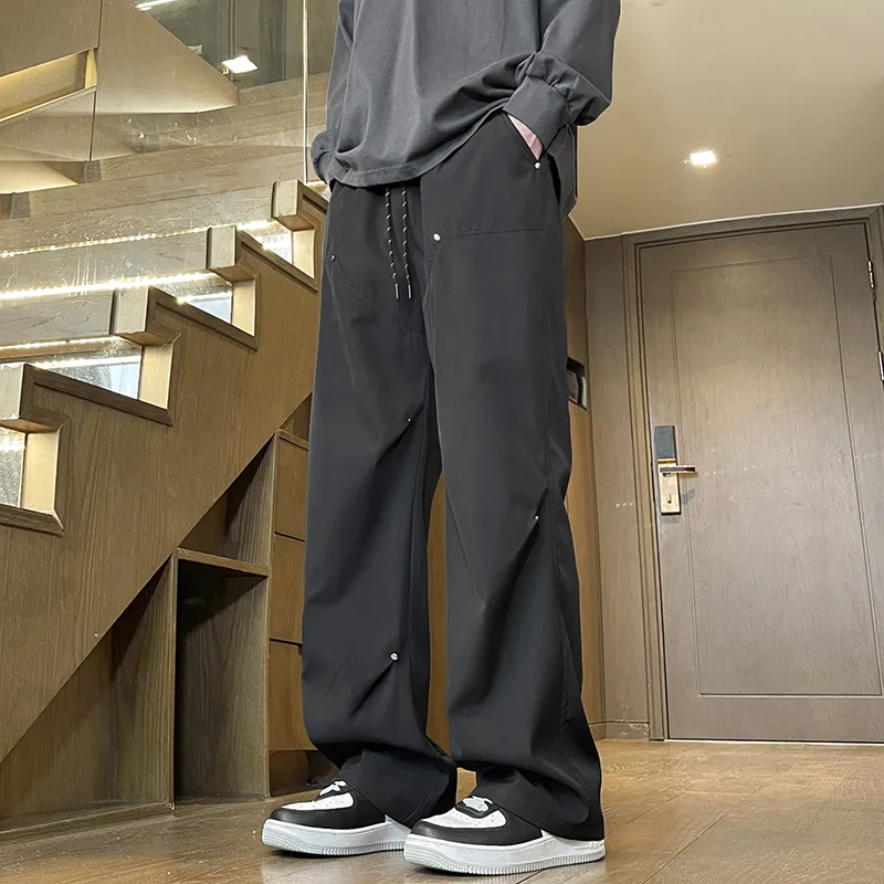 Ang2 Stu Casual Pants Unisex Black-4