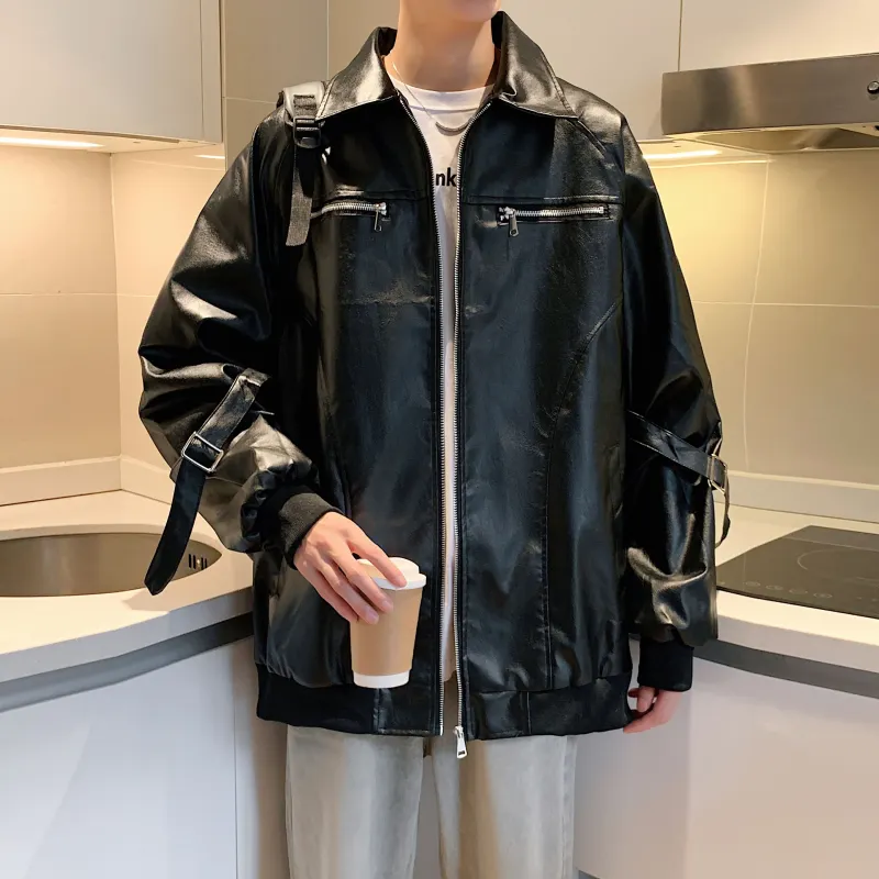 Ang2 Stu Leather Jackets Unisex-3