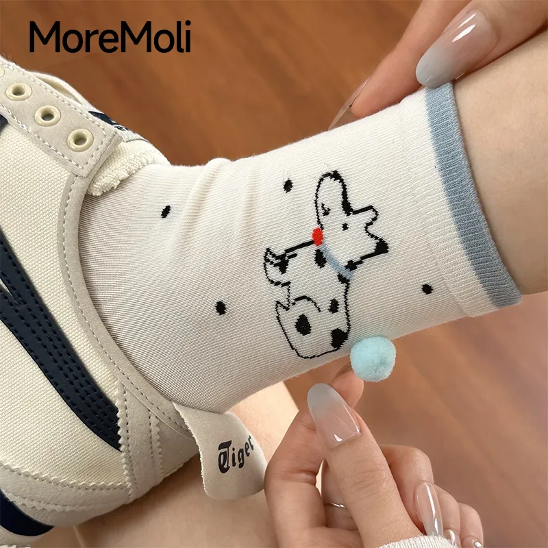 Moremoli Mid Calf Socks Women's 3 Pack-3