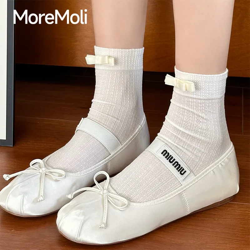Moremoli Mid Calf Socks Women's Shopping Bag 2 Pack-1