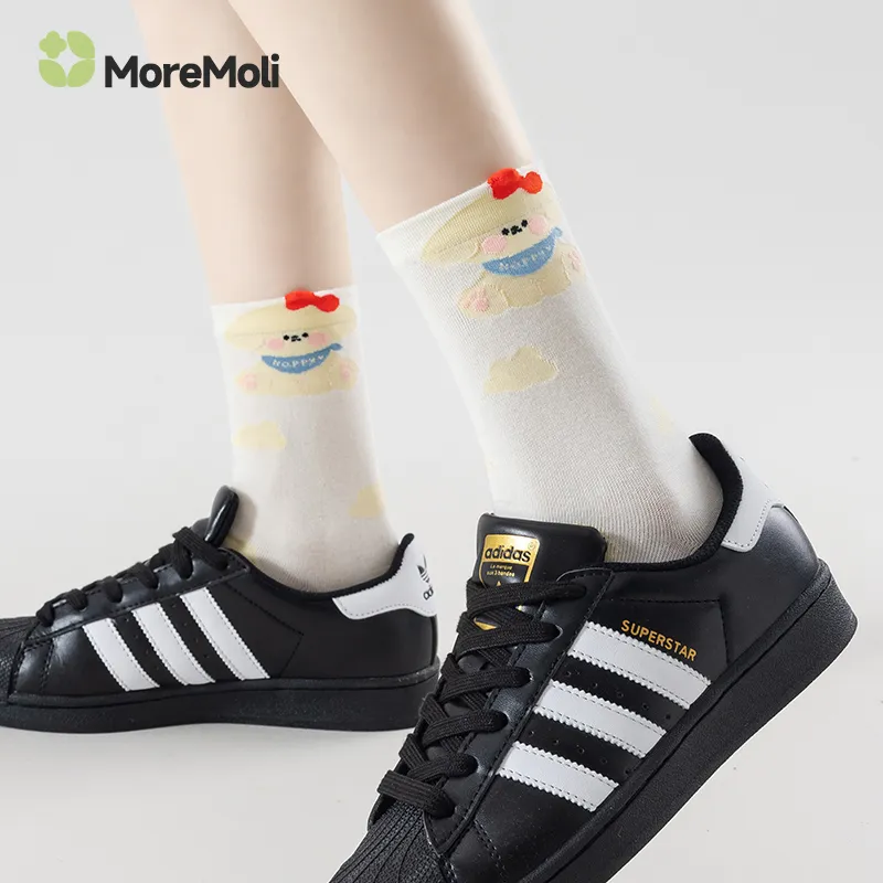 Moremoli Mid Calf Socks Women's 3 Pack-3