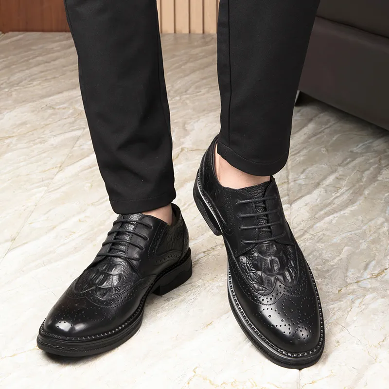 XIMO BULL Dress Shoes Men Low Top Black/Brown-9