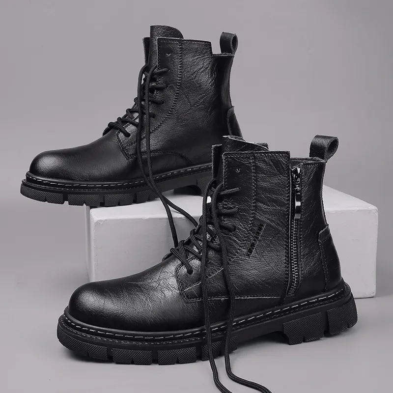 XIMO BULL Short Martin Boot Men's Black-3