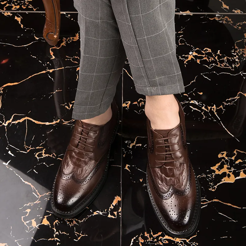 XIMO BULL Dress Shoes Men Low Top Black/Brown-1