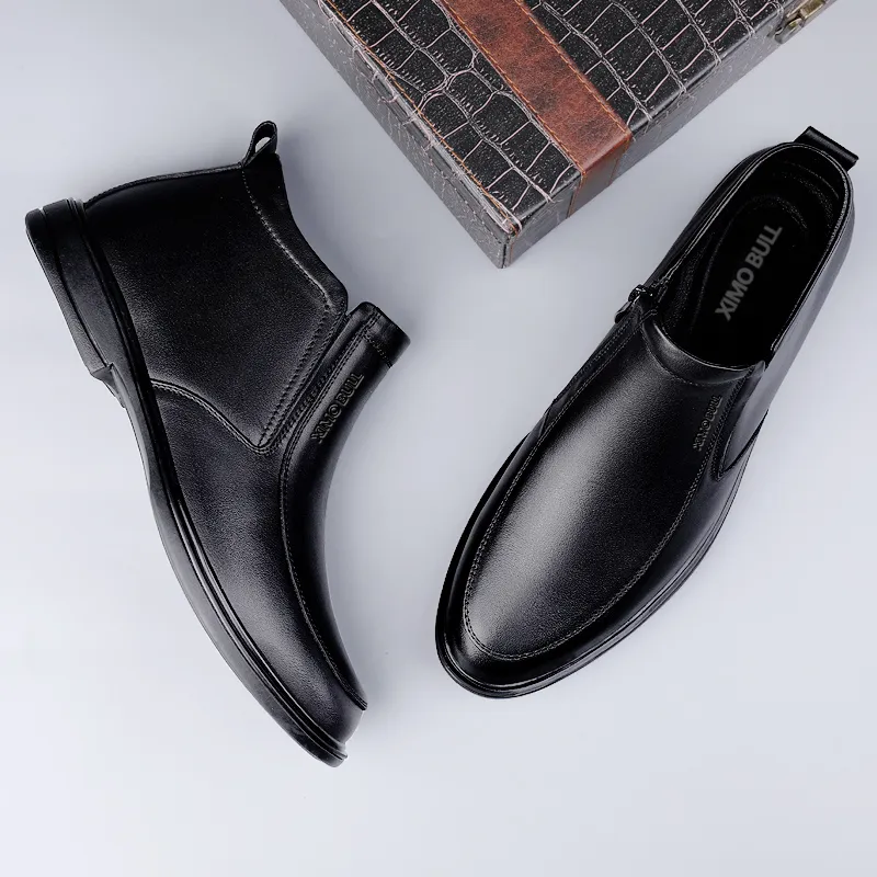 XIMO BULL Ankle Boots Men's Black-3