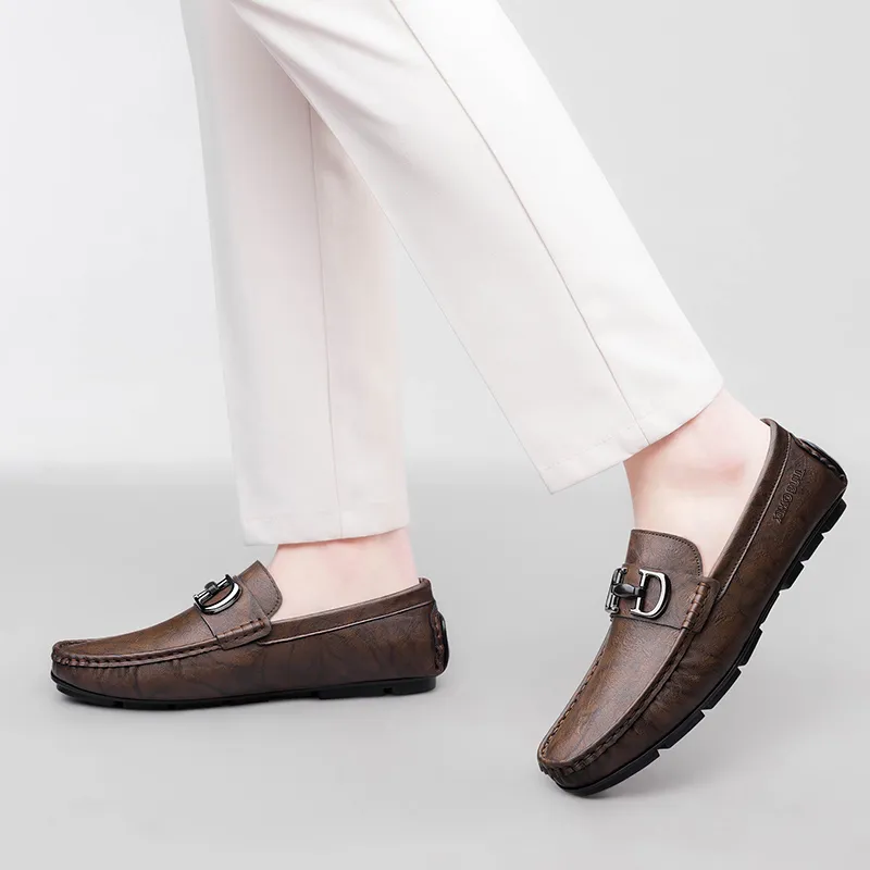 XIMO BULL Men's Casual Shoes Men Low Top Black/Brown-6