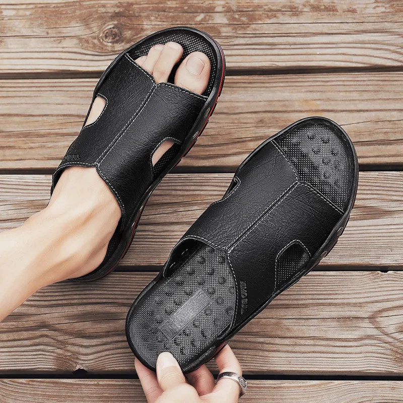 XIMO BULL Rubber Sole Stud Slip Resistant Slide Slippers Men's-3