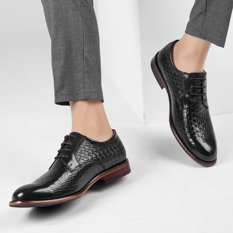 XIMO BULL Dress Shoes Men Low Top Black-2