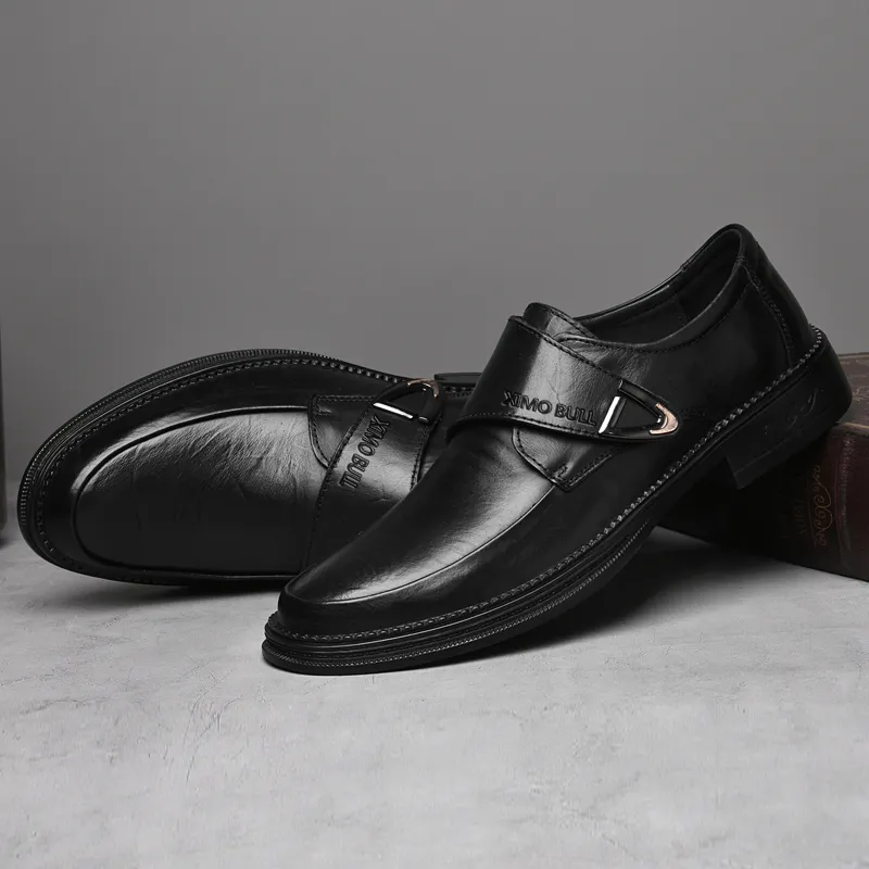 XIMO BULL Dress Shoes Men Low Top Brown-4