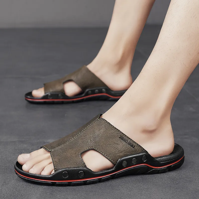 XIMO BULL Rubber Sole Stud Slip Resistant Slide Slippers Men's-8