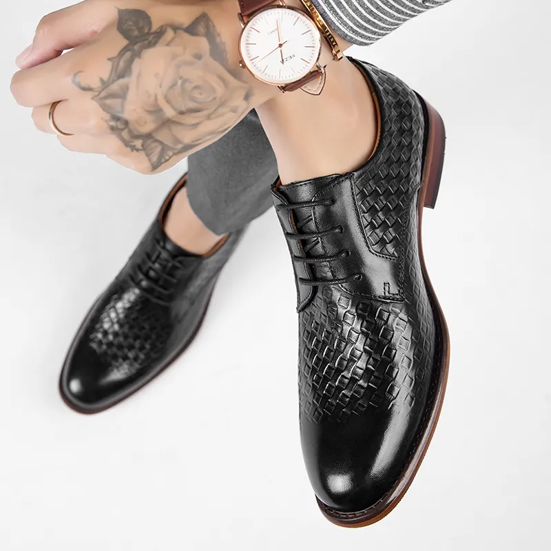 XIMO BULL Dress Shoes Men Low Top Black-4