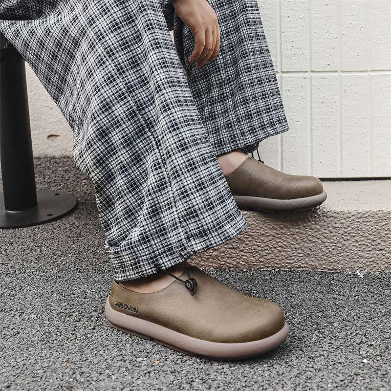 XIMO BULL Rubber Sole Slip Resistant Closed Toe Slippers Men's-8