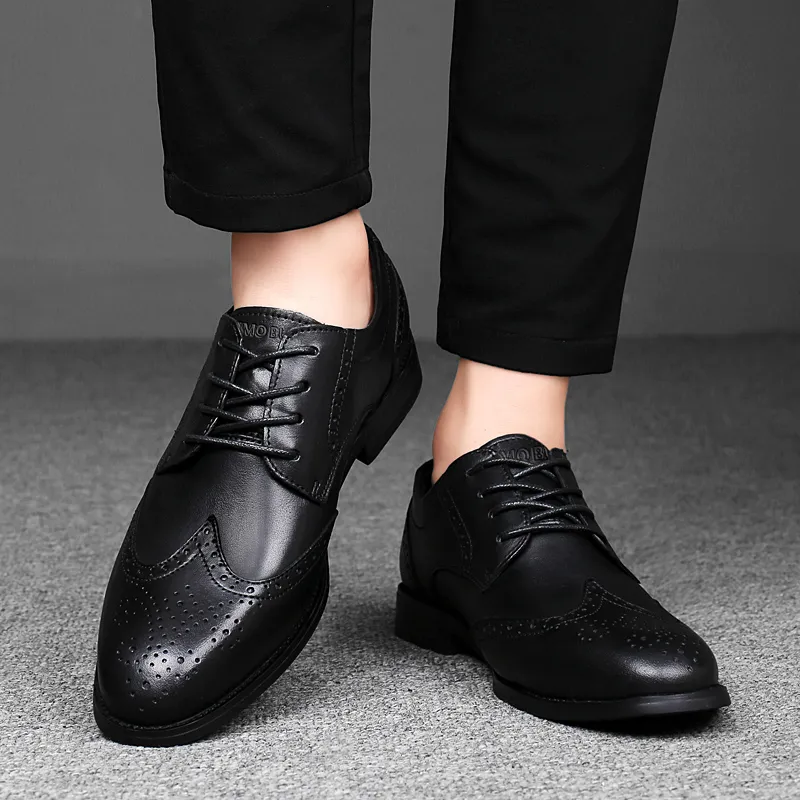 XIMO BULL Dress Shoes Men Low Top Black-1