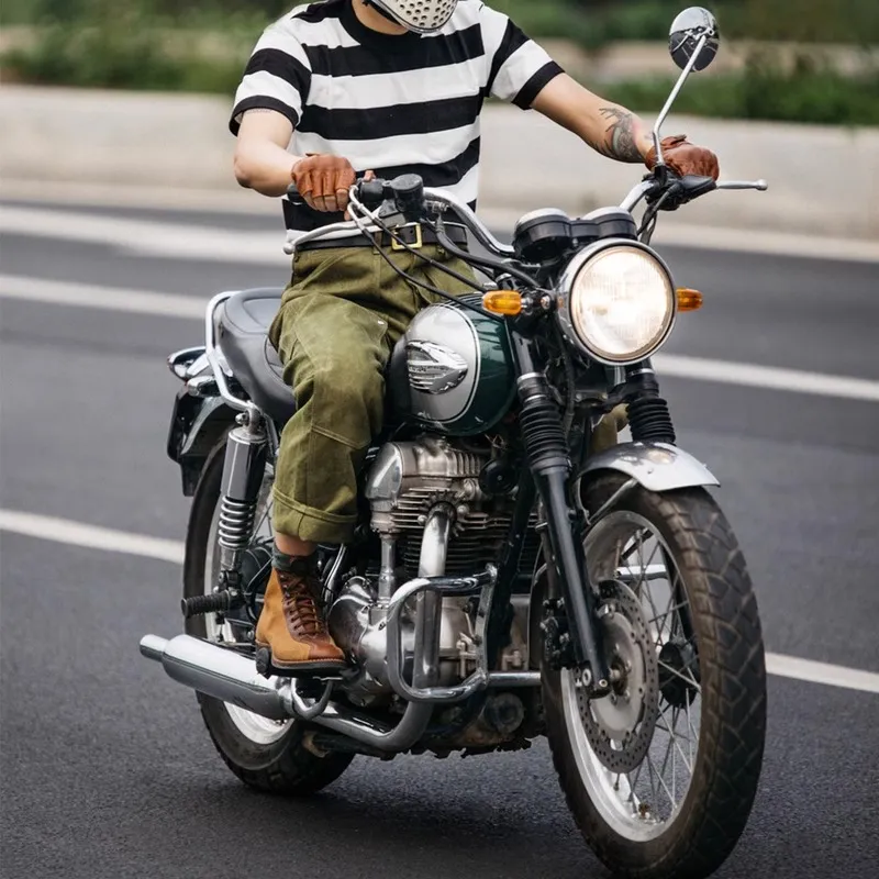 Flow Garage Cycling Pants Unisex Commute Heavyweight Thickened Protective Workwear Motorcycle Pants With Armor-2