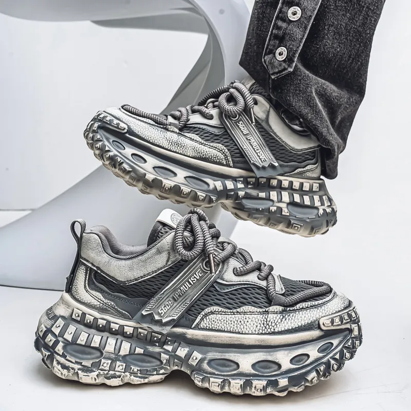 Grumpy Ram Breathable Height Increase Low Top Chunky Sneakers Men's-7