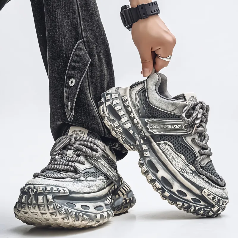 Grumpy Ram Breathable Height Increase Low Top Chunky Sneakers Men's-8