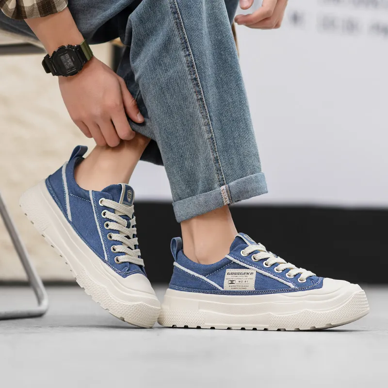 Grumpy Ram Breathable Height Increase Low Top Canvas Shoes Men's-9