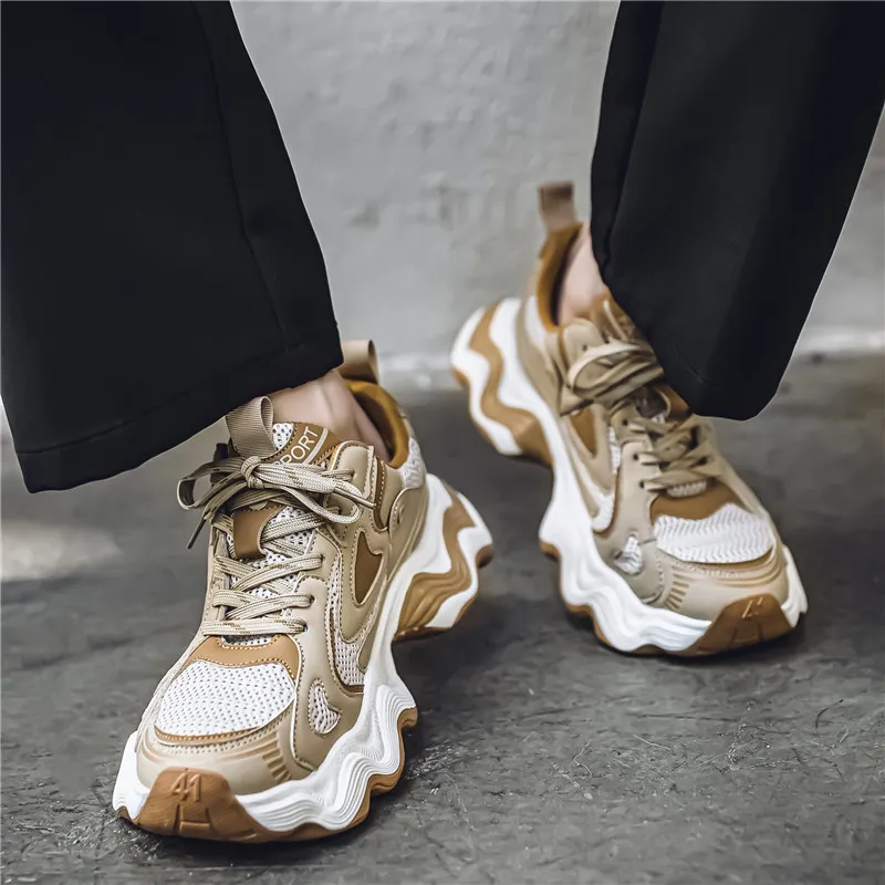 Grumpy Ram Breathable Height Increasing Wear-Resistant Low-Top Chunky Sneakers Men's-10
