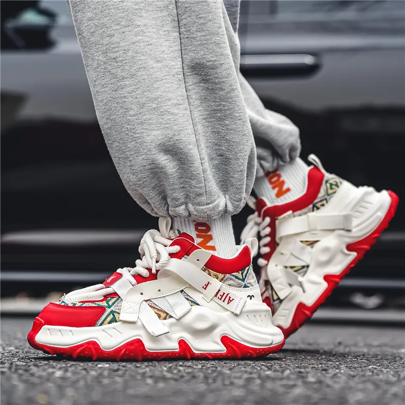 Grumpy Ram Anti-Slip Wear-Resistant Breathable Height Increasing Mid-Top Casual Shoes Men's-7