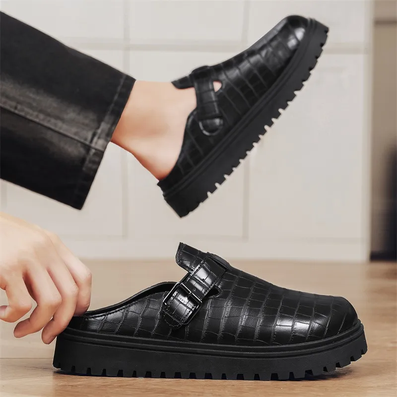 Grumpy Ram Abrasion Resistant Slip Resistant Closed Toe Slippers Men's Black-6