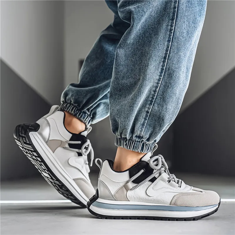 Grumpy Ram Anti Slip And Wear Resistant Height Increasing Low Top Casual Shoes Men's-10