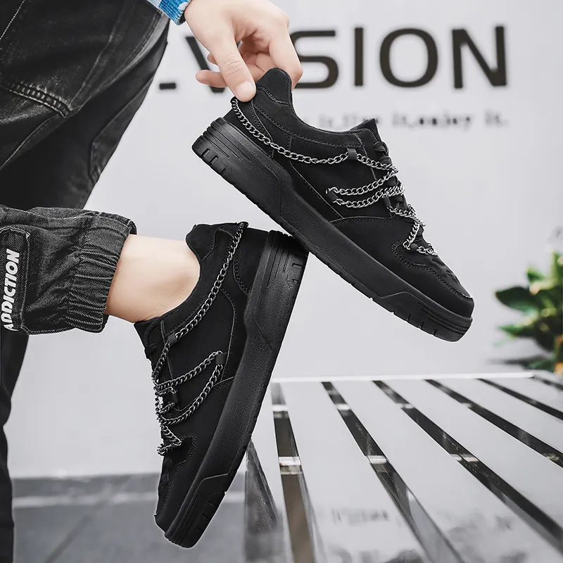 Grumpy Ram Chain Collection Anti Slip Wear Resistant Low Top Skateboard Shoes Men's-2