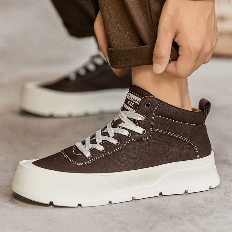 Grumpy Ram Anti-Slip And Wear-Resistant Lightweight High-Top Skateboard Shoes Men's-7