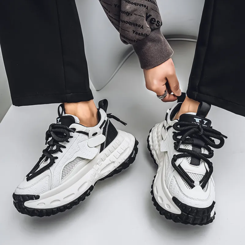Grumpy Ram Breathable Height Increasing Low Top Chunky Sneakers Men's-8