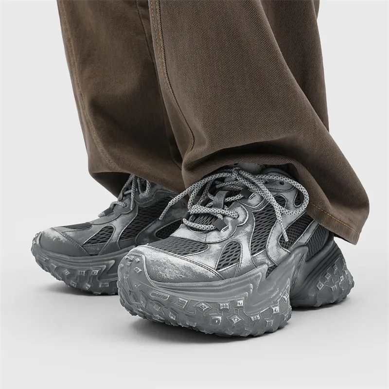 Grumpy Ram Breathable Height Increasing Low Top Chunky Sneakers Unisex-8
