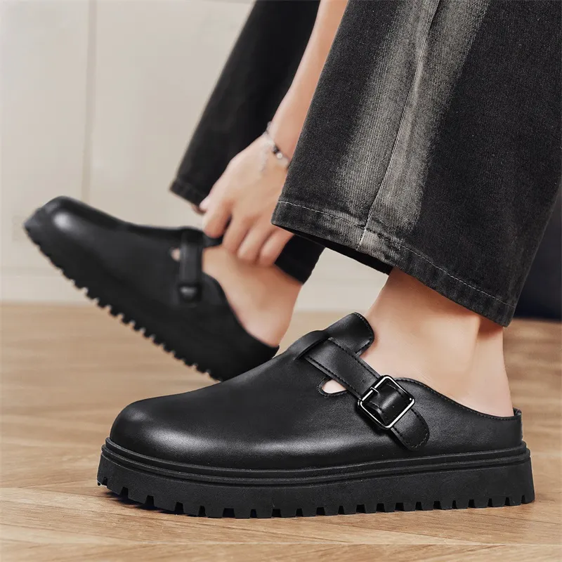 Grumpy Ram Abrasion Resistant Slip Resistant Closed Toe Slippers Men's Black-12