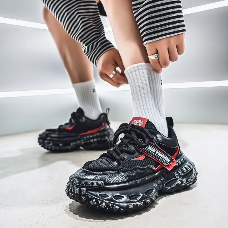 Grumpy Ram Breathable Height Increase Low Top Chunky Sneakers Men's-11