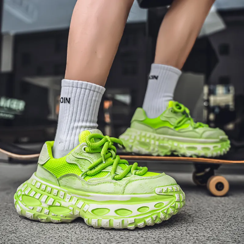 Grumpy Ram Breathable Height Increase Low Top Chunky Sneakers Men's-10