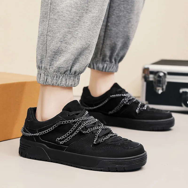 Grumpy Ram Chain Collection Anti Slip Wear Resistant Low Top Skateboard Shoes Men's-1