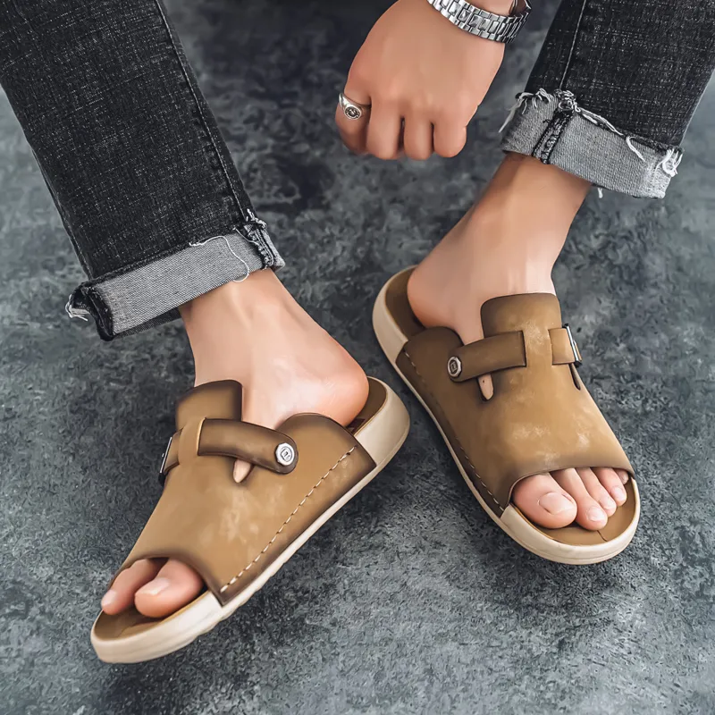 Grumpy Ram Slip Resistant Abrasion Resistant Slide Slippers Men's-4
